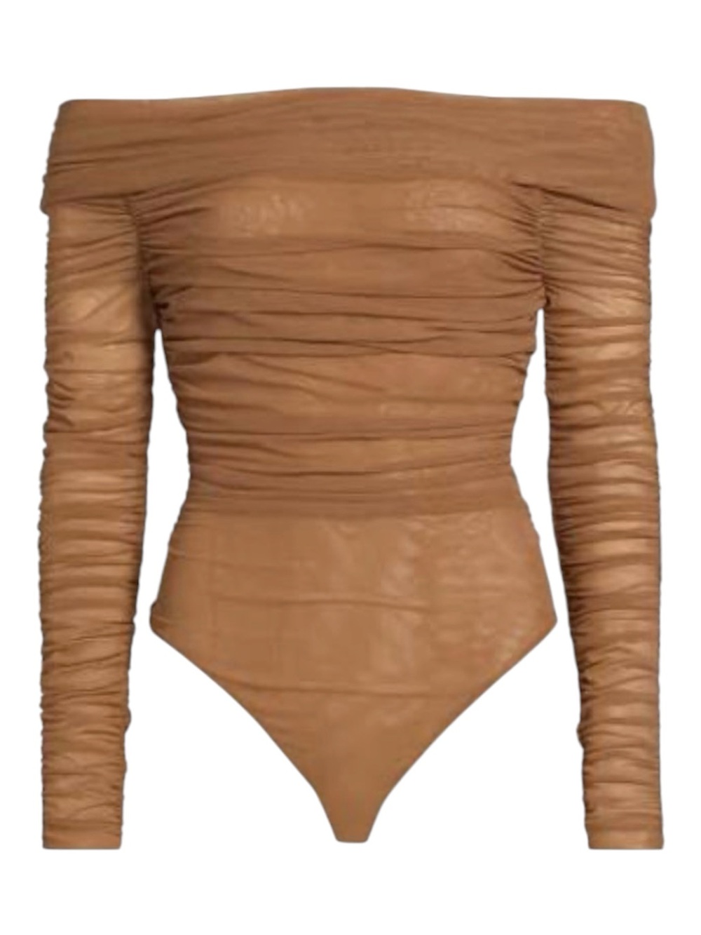 L'AGENCE Poppie Gathered Off-The-Shoulder Bodysuit